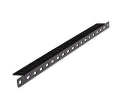 Flanged lacing bar for organizing cables and improving airflow in racks.