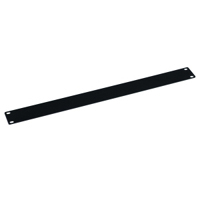 Flat 1U blank spacer for filling rack spaces and enhancing cooling efficiency.