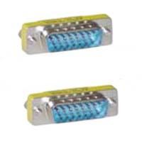 DB15 male to male gender changer, connects two DB15 male connectors.