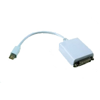 Mini DisplayPort to DVI cable for connecting Mini DisplayPort devices to DVI.