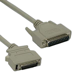 Parallel IEEE DB25 to HPCN36 cable, suitable for connecting parallel devices.
