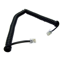 Black telephone with a classic design for communication.