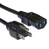 5-15P to C13 power cord, 6 feet long, suitable for various electronic devices.