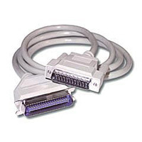 Printer parallel cable, highlighting the connectors and cable quality.