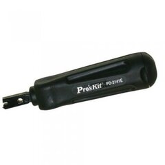 Punchdown tool for inserting wires into punchdown blocks and patch panels.