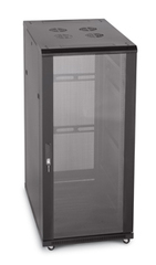 27U rack rear door with glass front for secure equipment access.