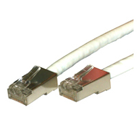 STP cable in white, suitable for various networking applications.