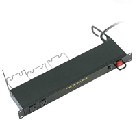 Rack mount EMI surge strip designed for efficient power distribution in server environments.