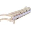 Cat6 telco 110 block with organized ports for structured cabling.