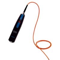 Infrared fiber optic tester for assessing fiber cable performance.