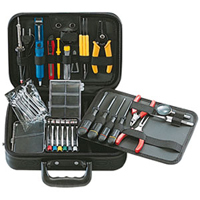 54-piece toolkit for network installation with comprehensive tools and accessories.