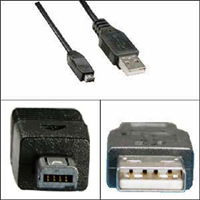 USB 2.0 A to Mini 4-Pin cable for connecting USB devices.