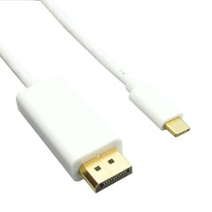 USB-C to DisplayPort cable, 1.2 meters long, provides reliable video connectivity.