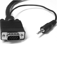 UXGA to 3.5mm audio cable, for versatile audio-video integration.