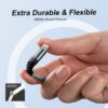 Premium Lightning to USB cable, male to male, 3ft, black and silver.